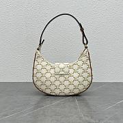 Bagsaaa Celine Medium Ava Triomphe Bag In Triomphe Canvas and calfskin white - 24.5 x 17 x 9 CM - 2