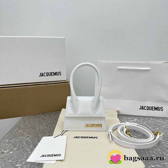 Bagsaaa Jacquemus The Chiquito Les Classiques Signature Leather Mini Handbag White - 12cm - 1