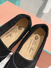 Bagsaaa Loro Piana Summer Charms Walk Moccasin Black Suede - 4