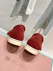 Bagsaaa Loro Piana Summer Charms Walk Moccasin Red Suede - 2