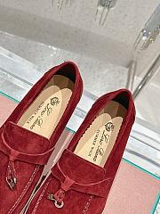 Bagsaaa Loro Piana Summer Charms Walk Moccasin Red Suede - 4