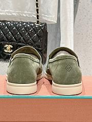 Bagsaaa Loro Piana Summer Charms Walk Moccasin Green Suede - 4