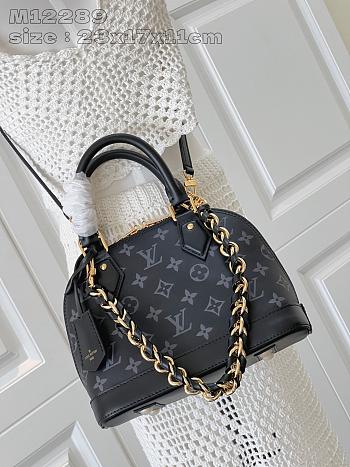 Bagsaaa Louis Vuitton M12289 Alma BB Bag Black - 23.5 x 17.5 x 11.5 cm