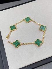 Bagsaaa Van Cleef & Arpels Vintage Alhambra Bracelet 5 Motifs Green - 3