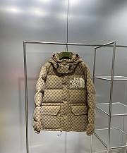 Bagsaaa The North Face X Gucci GG Canvas Bomber Jacket - 1