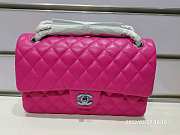 Bagsaaa Chanel Flap Bag Lambskin Hot Pink - 25cm - 1