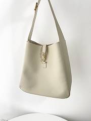 Bagsaaa YSL Le 5 À 7 Supple Large In Grained Leather Cream White - 30 X 31 X 13 CM - 3