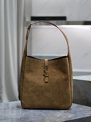 Bagsaaa YSL Le 5 À 7 Supple Large In Suede Light Brown - 30 X 31 X 13 CM - 1