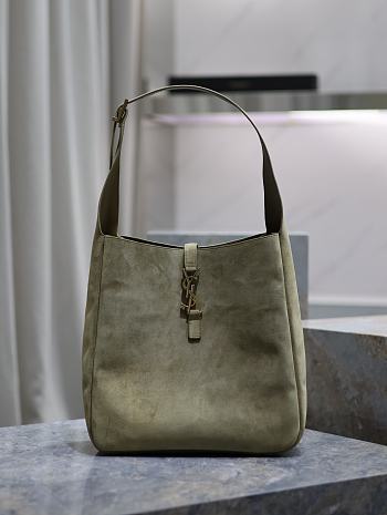 Bagsaaa YSL Le 5 À 7 Supple Large In Suede Light Green - 30 X 31 X 13 CM