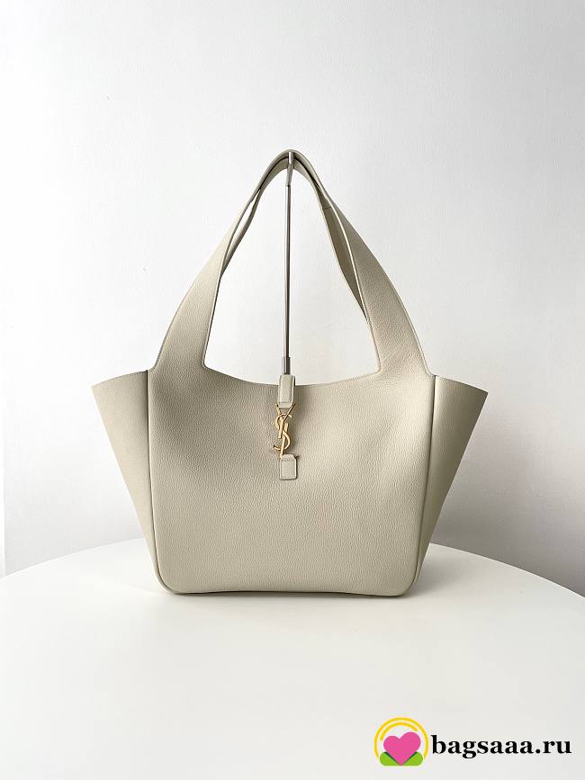 Bagsaaa YSL Le 5 À 7 Bea In Grained Leather White - 50 X 28 X 18 CM - 1