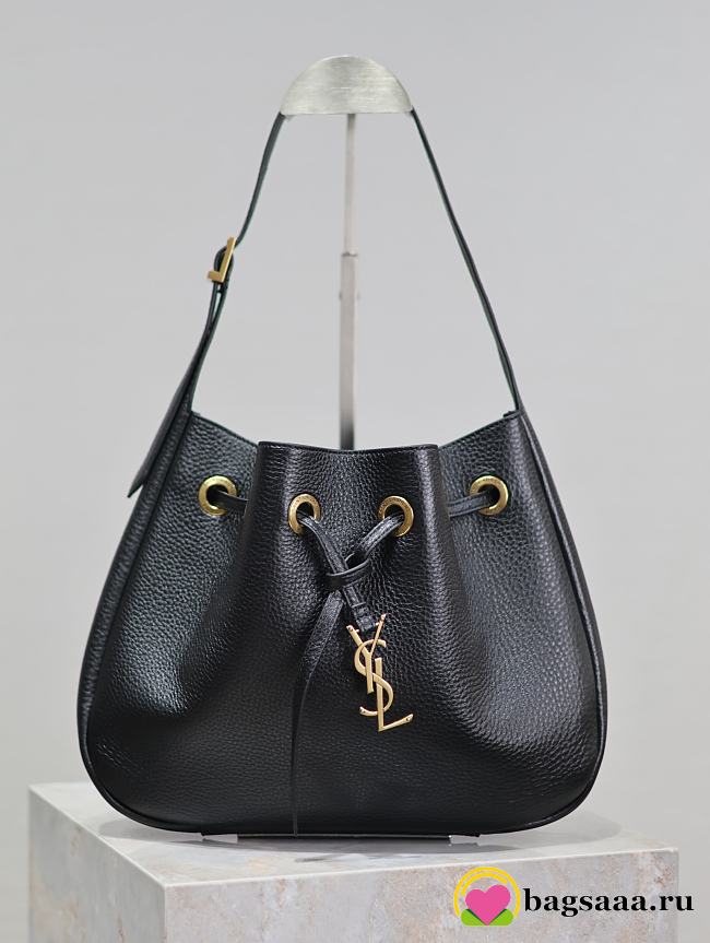 Bagsaaa YSL Paris VII small hobo in grained leather black - 30 X 25 X 3 CM - 1