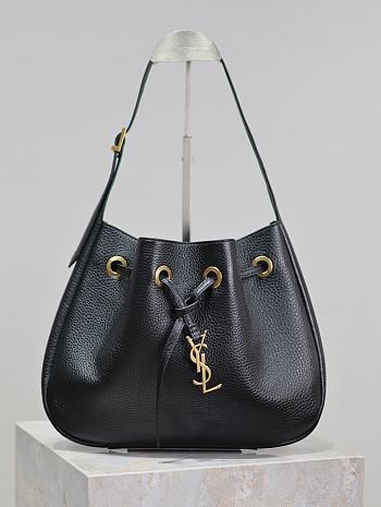 Bagsaaa YSL Paris VII small hobo in grained leather black - 30 X 25 X 3 CM