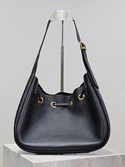 Bagsaaa YSL Paris VII small hobo in grained leather black - 30 X 25 X 3 CM - 2