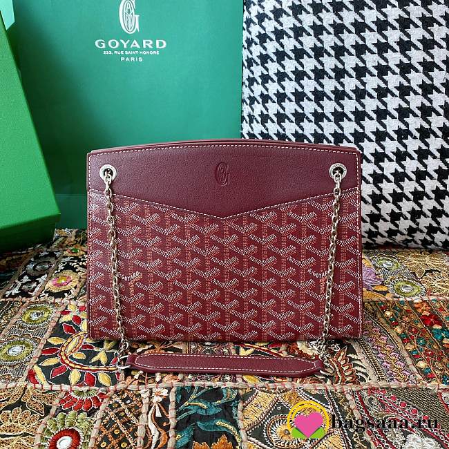 Bagsaaa Goyard Rouette Structuré PM Bag Dark Red - 25.5 x 9 x 18 cm - 1