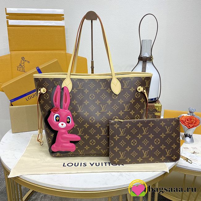 Bagsaaa Louis Vuitton M47200 Neverfull MM Tote Bag - 31 x 28 x 14 cm - 1