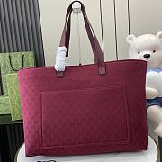 Bagsaaa Gucci Large GG Tote Bag Red Canvas 802166 - 45 x 32 x 15cm - 3