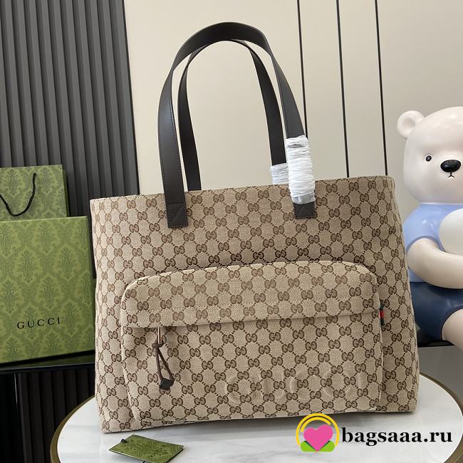 Bagsaaa Gucci Large GG Tote Bag Beige 802166 - 45 x 32 x 15cm - 1