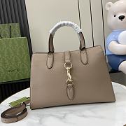 Bagsaaa Gucci Medium Tote Bag With Hook Closure 806205 Taupe - 31x22.5x10cm - 1