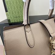 Bagsaaa Gucci Medium Tote Bag With Hook Closure 806205 Taupe - 31x22.5x10cm - 4