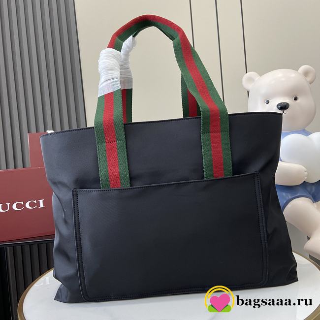 Bagsaaa Gucci Large tote bag with Gucci logo 802172 black nylon - 46 x 32 x 15 cm - 1