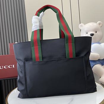 Bagsaaa Gucci Large tote bag with Gucci logo 802172 black nylon - 46 x 32 x 15 cm