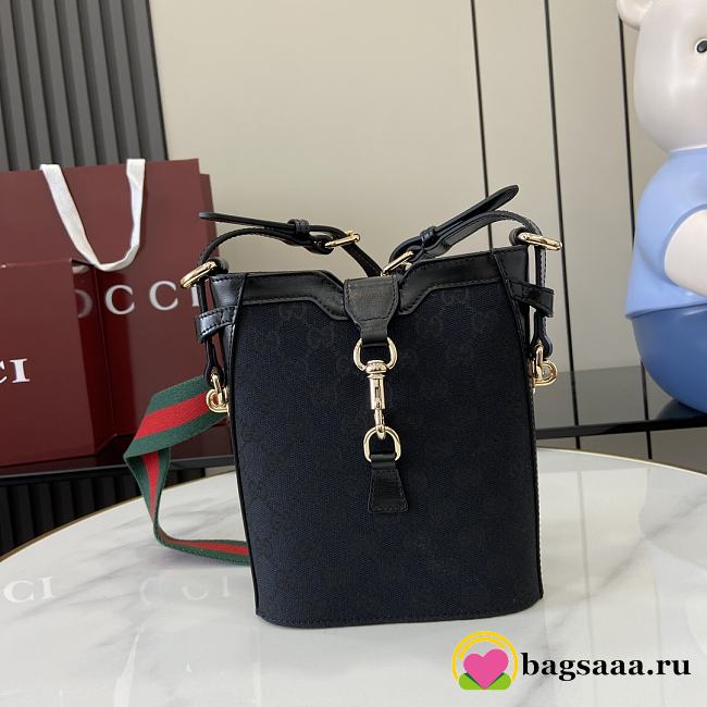 Bagsaaa GG mini bucket shoulder bag black 782919 - 16 x 19.5 x 5.5 cm - 1