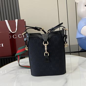 Bagsaaa GG mini bucket shoulder bag black 782919 - 16 x 19.5 x 5.5 cm