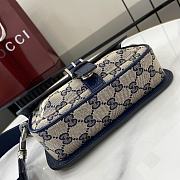 Bagsaaa Gucci GG super mini bag ‎795213 navy blue - 20x13x5cm - 4