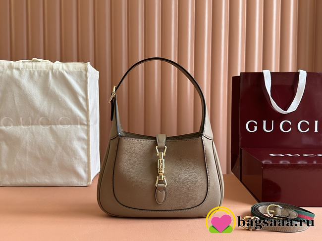 Bagsaaa Gucci Jackie 1961 small shoulder bag 810232 taupe - 27.5x19x4cm - 1