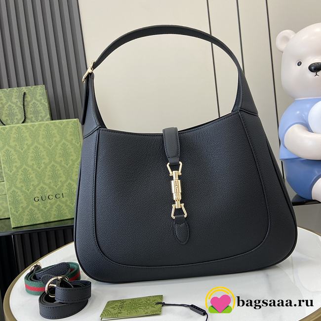 Bagsaaa Gucci Jackie 1961 medium shoulder bag 810229 black - 35 x 32 x 5.5cm - 1