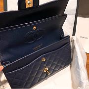 Bagsaaa Chanel Flap Bag Navy Blue Caviar Gold - 15.5 × 25.5 × 6.5 cm - 2