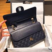 Bagsaaa Chanel Flap Bag Navy Blue Caviar Gold - 15.5 × 25.5 × 6.5 cm - 3