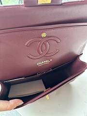 Bagsaaa Chanel Flap Bag Burgundy Lambskin Gold A01112 - 15.5 × 25.5 × 6.5 cm - 2