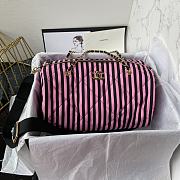 Bagsaaa Chanel Large Bowling Bag AS4696 Pink & Black - 20 × 35 × 18 cm - 1