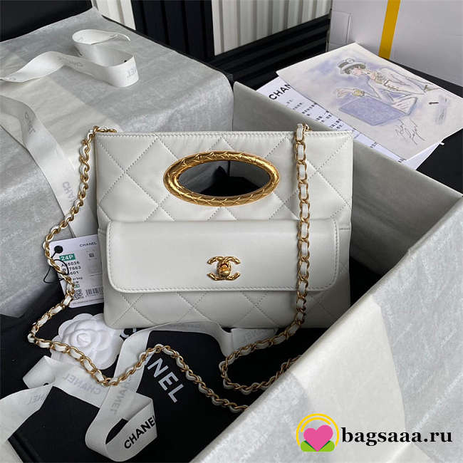 Bagsaaa Chanel Clutch AS5038 White - 19 × 25 × 3 cm - 1