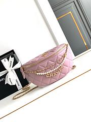 Bagsaaa Chanel Waist Bag AS4991 Pink & Imitation Pearls - 17 × 24 × 11 cm - 1