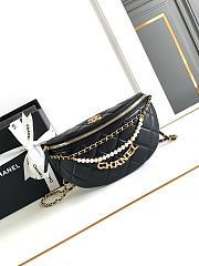 Bagsaaa Chanel Waist Bag AS4991 Black & Imitation Pearls - 17 × 24 × 11 cm - 1