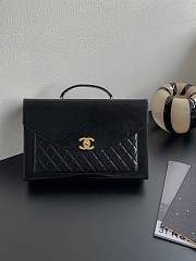 Bagsaaa Chanel Briefcase AS5016 Black Patent Crumpled Lambskin - 23 × 36 × 7 cm - 1