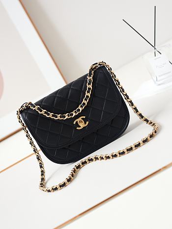 Bagsaaa Chanel Messenger Bag AS4845 Black Calfskin - 16.5 × 23.5 × 5.5 cm