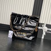 Bagsaaa Chanel 22 Small Handbag AS3260 Shiny Crumpled Calfskin Black - 35 × 37 × 7 cm - 1