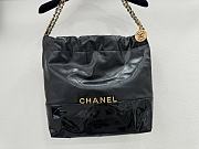 Bagsaaa Chanel 22 Small Handbag Black Calfskin & Patent AS3260 - 35 × 37 × 7 cm - 1