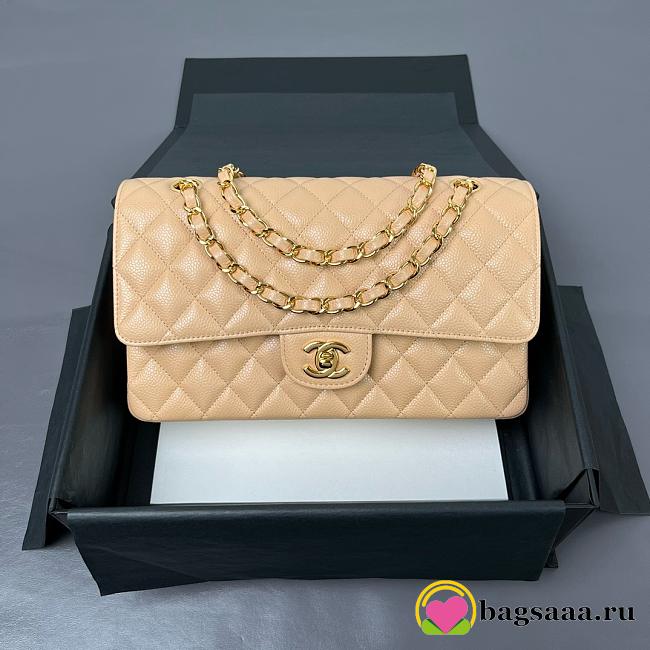 Bagsaaa Chanel Flap Bag Light Beige Caviar & Gold - 25cm - 1