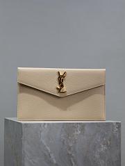 Bagsaaa YSL Uptown Pouch In Grain De Poudre Leather 565739 Beige - 27 x 16 x 2 CM - 1