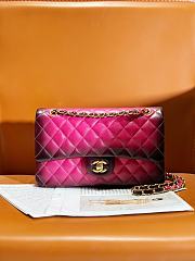 Bagsaaa Chanel Flap Bag Classic 11.12 Gradient Lambskin Fuchsia A01112 - 15.5 × 25.5 × 6.5 cm - 1