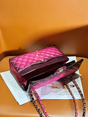 Bagsaaa Chanel Flap Bag Classic 11.12 Gradient Lambskin Fuchsia A01112 - 15.5 × 25.5 × 6.5 cm - 4