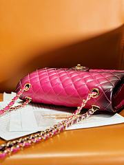 Bagsaaa Chanel Flap Bag Classic 11.12 Gradient Lambskin Fuchsia A01112 - 15.5 × 25.5 × 6.5 cm - 3