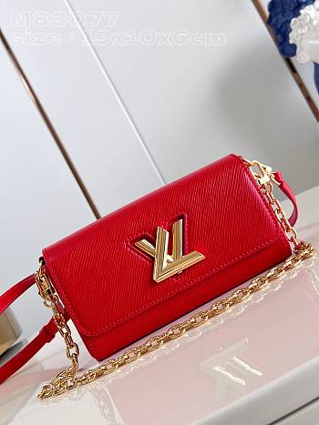 Bagsaaa Louis Vuitton M83593 Twist West Pochette Bag Red - 19 x 10.5 x 6.5 cm