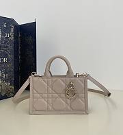 Bagsaaa Mini Dior Book Tote Trench Beige Macrocannage Calfskin  - 21.5 x 13 x 7.5 cm - 1