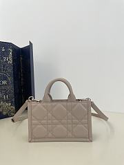 Bagsaaa Mini Dior Book Tote Trench Beige Macrocannage Calfskin  - 21.5 x 13 x 7.5 cm - 4