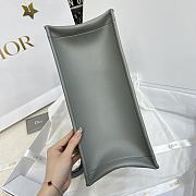 Bagsaaa Medium Dior Book Tote Gray Macrocannage Calfskin - 36.5 x 28 x 16.5 cm - 4